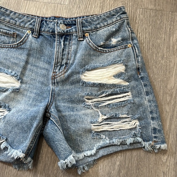 Wild Fable High Waist Distressed Denim Jean Shorts Size 0 - Picture 2 of 6